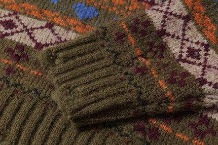TALKLESSFASHION Fair Isle Executive Polo Knit