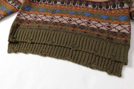 TALKLESSFASHION Fair Isle Executive Polo Knit