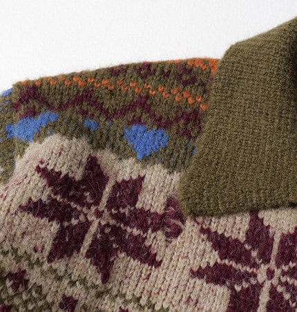 TALKLESSFASHION Fair Isle Executive Polo Knit