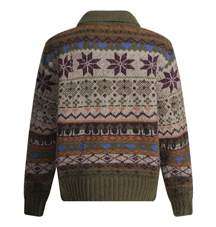 TALKLESSFASHION Fair Isle Executive Polo Knit