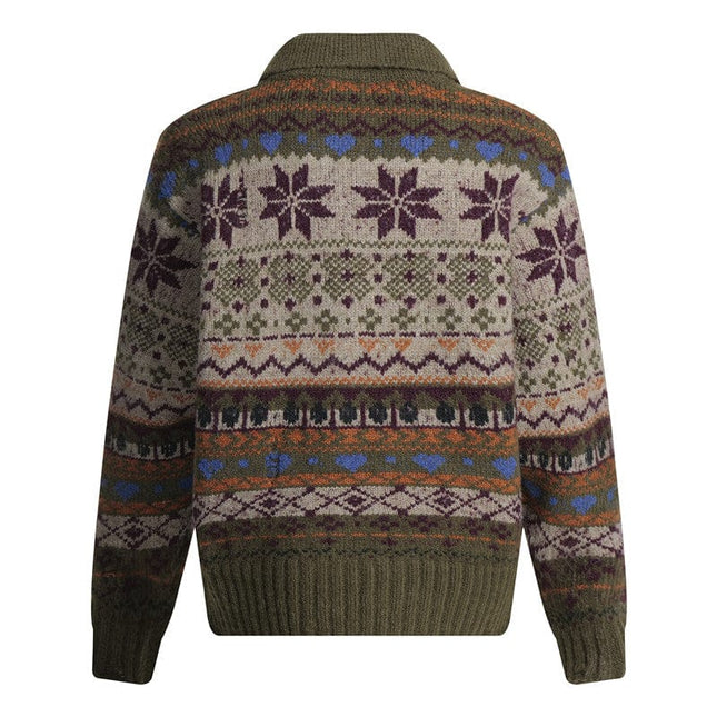 TALKLESSFASHION Fair Isle Executive Polo Knit