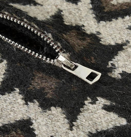 TALKLESSFASHION Fair Isle Executive Stand-Collar Shell