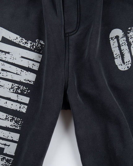 TALKLESSFASHION Fall 2025 American high street dirty and worn letter double waist sweatpants for men and women with a sense of design scimitar wide-leg pants