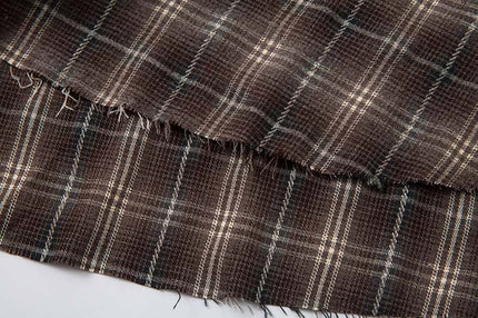TALKLESSFASHION Fall 2025 new American trendy brand letter print plaid fake two-piece patchwork lapel long sleeve shirt men's shirt