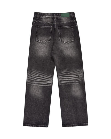 TALKLESSFASHION Fashion Wash Distressed Straight Jeans For Men