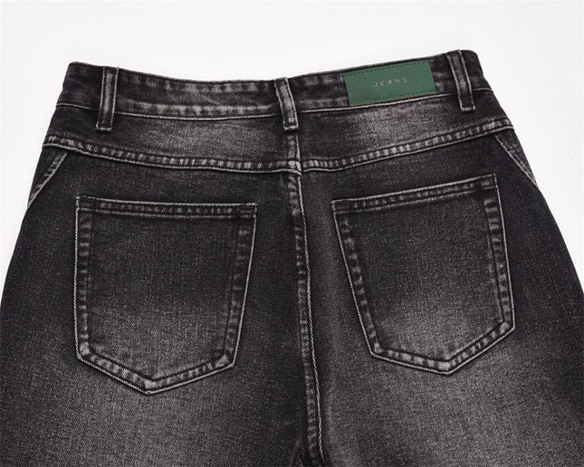 TALKLESSFASHION Fashion Wash Distressed Straight Jeans For Men
