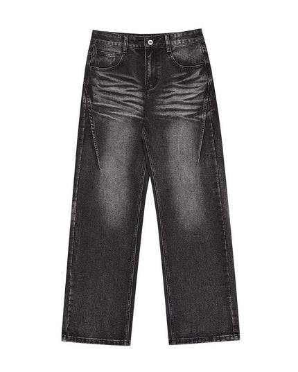 TALKLESSFASHION Fashion Wash Distressed Straight Jeans For Men
