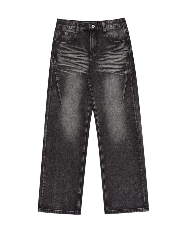 TALKLESSFASHION Fashion Wash Distressed Straight Jeans For Men