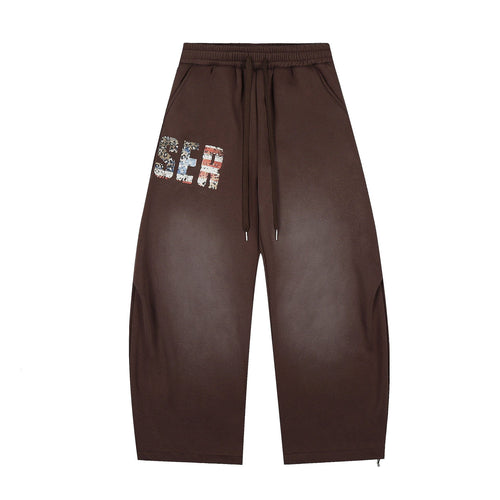 THETLSTUDIO Fleece Retro Scimitar Wide-Leg Pants