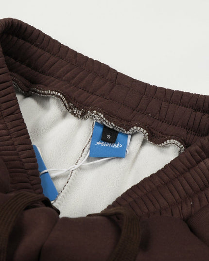 TALKLESSFASHION Fleece Retro Scimitar Wide-Leg Pants