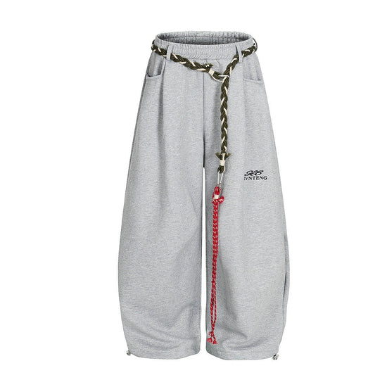 Fleece Scimitar Wide-Leg Sweatpants