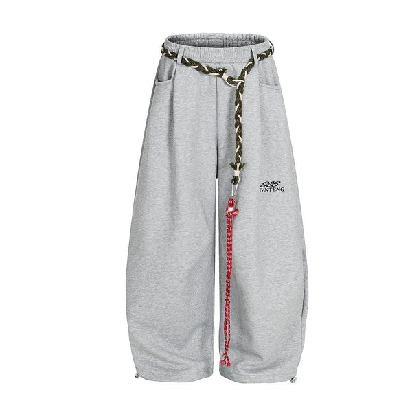 Fleece Scimitar Wide-Leg Sweatpants