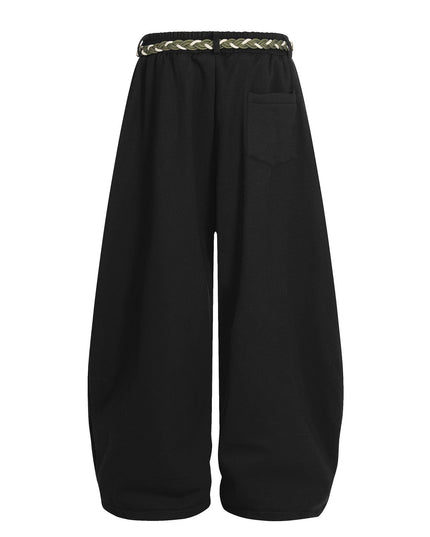 TALKLESSFASHION Fleece Scimitar Wide-Leg Sweatpants