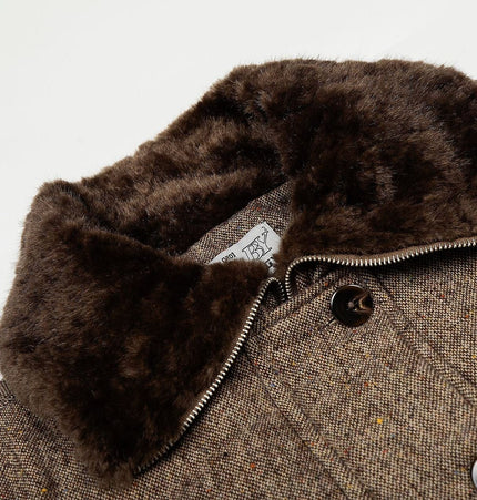TALKLESSFASHION fur collar fleece padded jacket