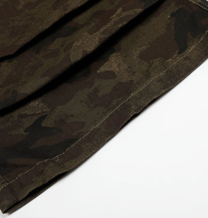 TALKLESSFASHION G6801 American Retro Street Summer High-End Pleated Camouflage Workwear Design Men's Loose Cropped Shorts