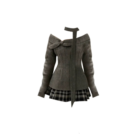 Knit Pleated Skirt Set