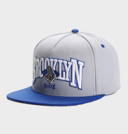 TALKLESSFASHION gray Cross-border supply gray BROOKLYN sports basketball hat shade vintage hip hop street flat brim hat