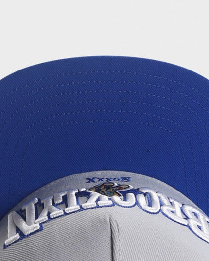 TALKLESSFASHION gray Cross-border supply gray BROOKLYN sports basketball hat shade vintage hip hop street flat brim hat