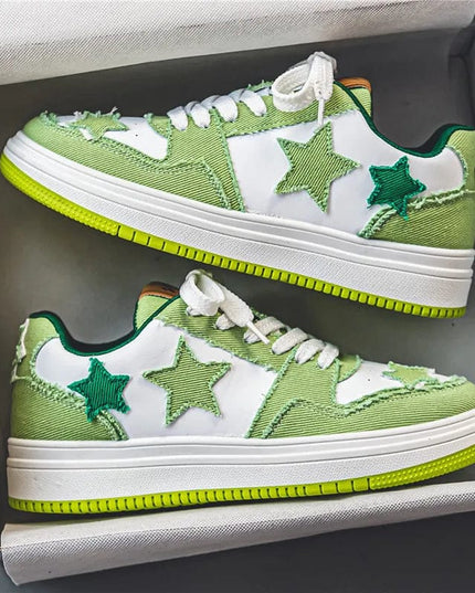 TALKLESSFASHION Green / 40 5 Star Thick-soled sneaker -------6953
