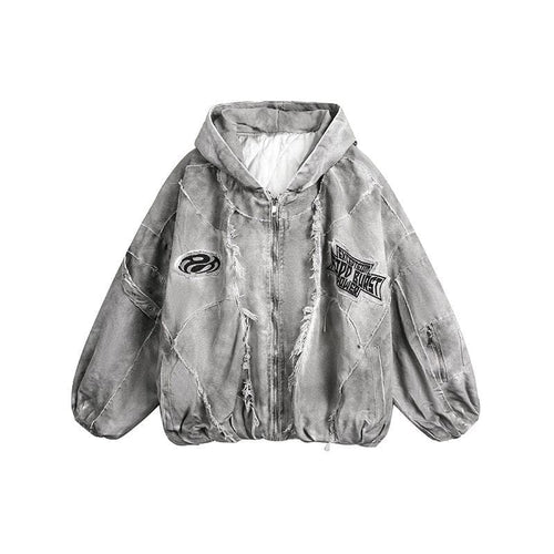 THETLSTUDIO GUO WEAR wasteland style, national tide, mottled distressed overalls, men's and women's winter cotton clothes, casual and versatile