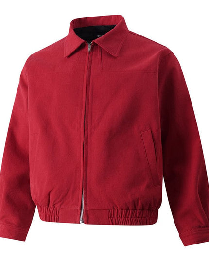 TALKLESSFASHION GXFortune American Red Harrington Cargo Jacket Men's and Women's Fall Short Wide Commuter Petit Jacket
