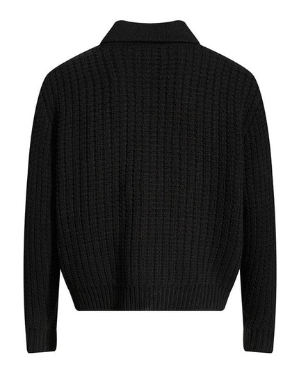 TALKLESSFASHION GXFortune American Vintage Button-Down Cardigan Sweater Cleanfit Versatile Lazy Short Knit