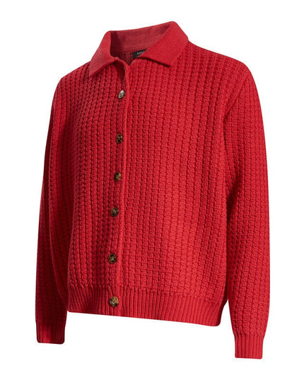 TALKLESSFASHION GXFortune American Vintage Button-Down Cardigan Sweater Cleanfit Versatile Lazy Short Knit