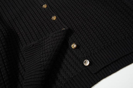 TALKLESSFASHION GXFortune American Vintage Button-Down Cardigan Sweater Cleanfit Versatile Lazy Short Knit