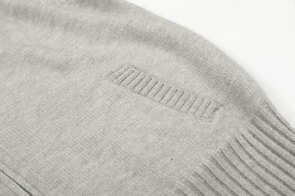 TALKLESSFASHION GXFortune American Vintage Cleanfit Knit Men's and Women's Loose Casual Zip Cardigan Hooded Sweater
