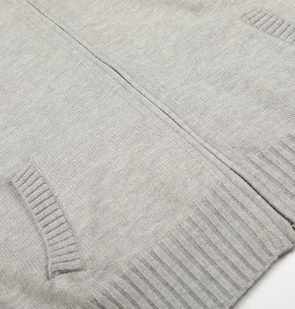 TALKLESSFASHION GXFortune American Vintage Cleanfit Knit Men's and Women's Loose Casual Zip Cardigan Hooded Sweater