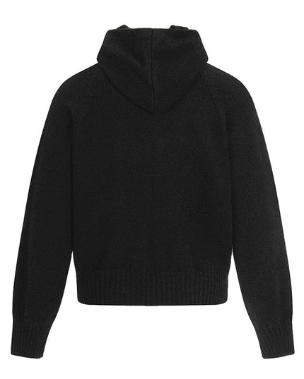 TALKLESSFASHION GXFortune American Vintage Cleanfit Knit Men's and Women's Loose Casual Zip Cardigan Hooded Sweater
