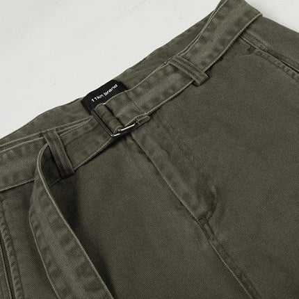 TALKLESSFASHION GXFortune American Vintage Design Straight Slacks Men's and Women's Cleanfit slimming wide-leg jeans