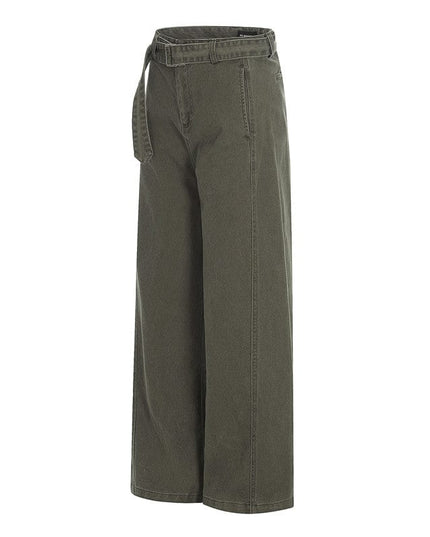 TALKLESSFASHION GXFortune American Vintage Design Straight Slacks Men's and Women's Cleanfit slimming wide-leg jeans