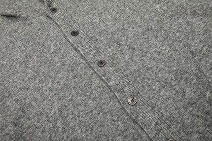 TALKLESSFASHION GXFortune Fall/Winter American Lazy Luxury Wool Blend Cardigan Sweater Loose Knitwear Couple