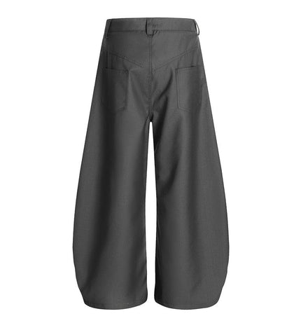 TALKLESSFASHION GXFortune Premium American Commuter Drape Black Scimitar Trousers for Men and Women