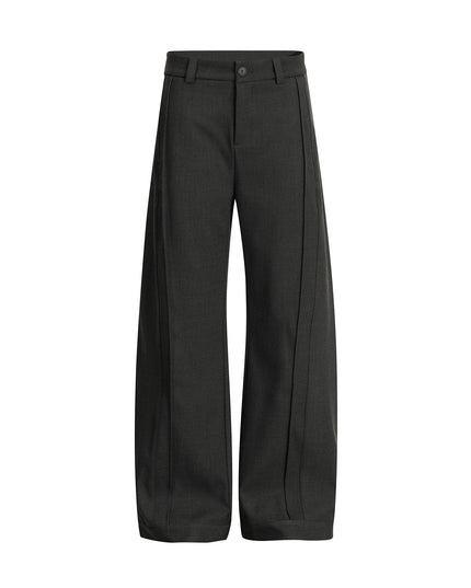 TALKLESSFASHION GXFortune Retro Deconstructed Design Old Money Style Trousers for Men and Women Loose Casual High-End Straight Pants