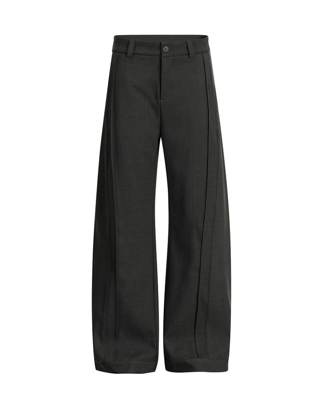 TALKLESSFASHION GXFortune Retro Deconstructed Design Old Money Style Trousers for Men and Women Loose Casual High-End Straight Pants
