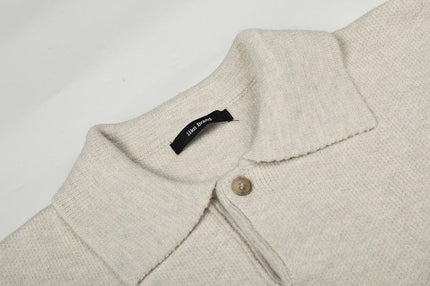 TALKLESSFASHION GXFortune Winter American Heavy Solid Color Polo Collar Sweater Men's and Women's High-End Loose Warm Top Trend