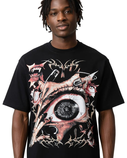 TALKLESSFASHION HELLSTAR All-Over Vintage T-Shirt