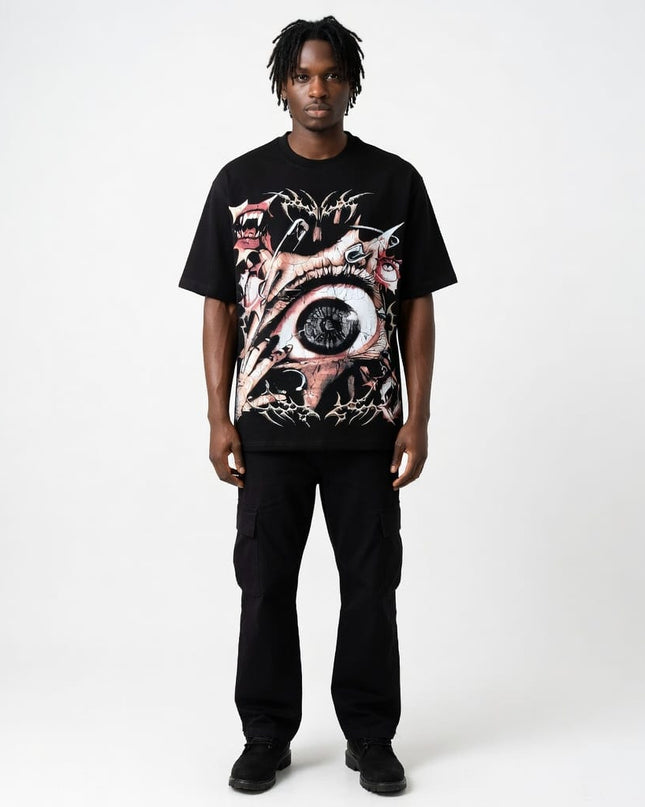 TALKLESSFASHION HELLSTAR All-Over Vintage T-Shirt