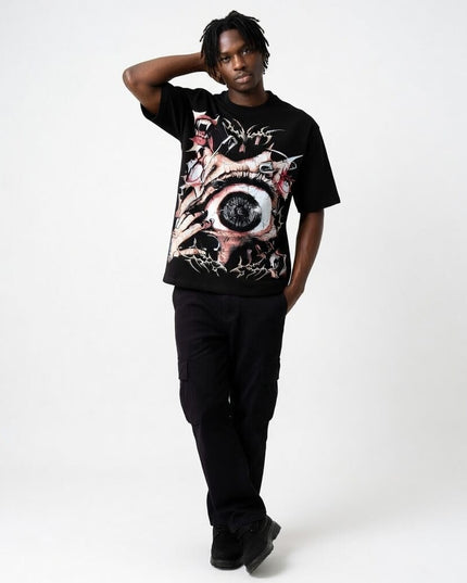TALKLESSFASHION HELLSTAR All-Over Vintage T-Shirt