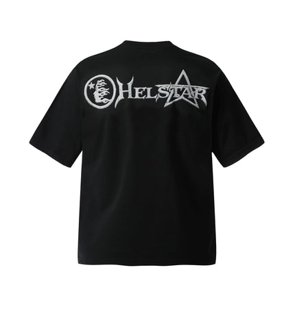 TALKLESSFASHION HELLSTARSTA All-over vintage short sleeve T-shirt tie clip