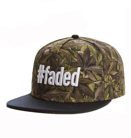 TALKLESSFASHION Hemp leaf - faded Faded Fashion Hip Hop Athleisure Men and Women Breathable Caps Adult Adjustable Flat Brim Hat Sun Hat Baseball Cap