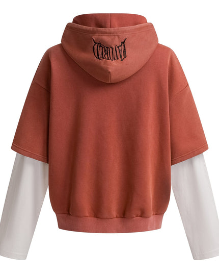 TALKLESSFASHION High Street Contrast Stitching Two Piece Hooded Pullover