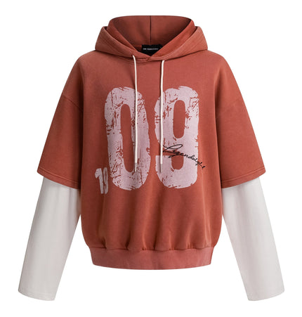 TALKLESSFASHION High Street Contrast Stitching Two Piece Hooded Pullover