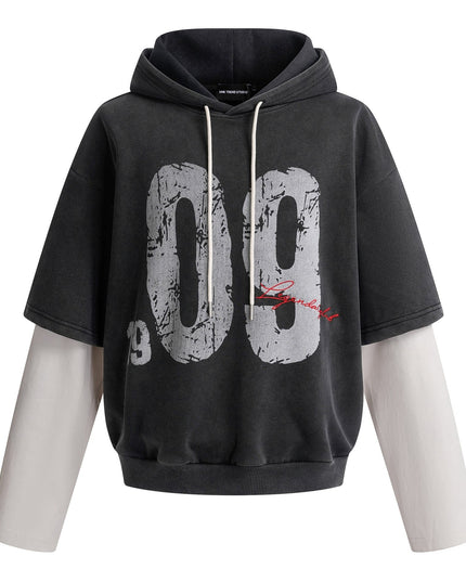 TALKLESSFASHION High Street Contrast Stitching Two Piece Hooded Pullover