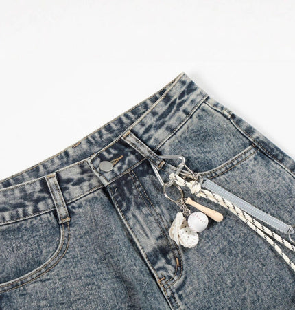TALKLESSFASHION High Street Three-Bar Scimitar Jeans