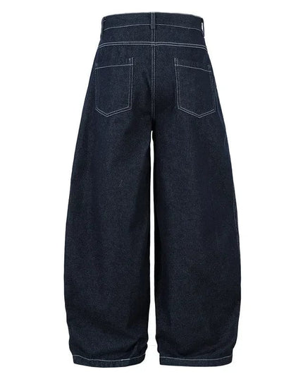 TALKLESSFASHION High Waist Pleated Blue Jeans—1007