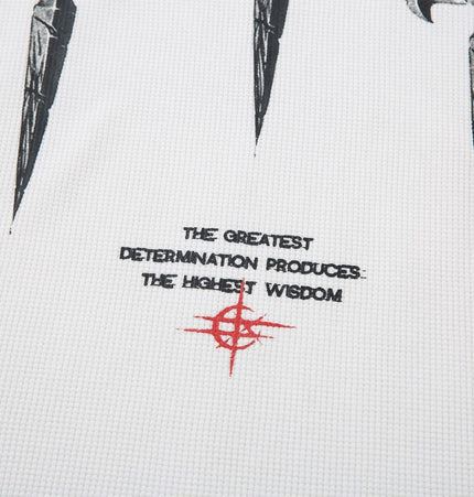 TALKLESSFASHION Hip-Hop Dark Cross Graphic Long Sleeve Tee
