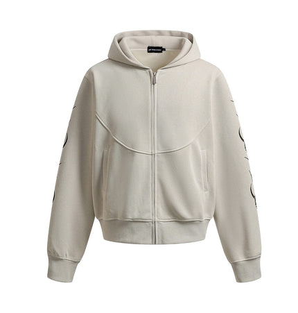 TALKLESSFASHION Hip-Hop Oversized Zipper Hoodie